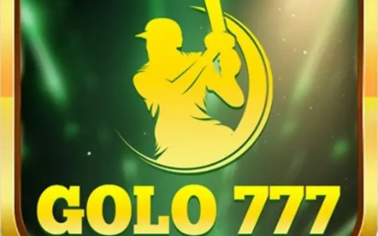 Golo 777 Game logo showing a yellow cricket player with a bat on a green background.